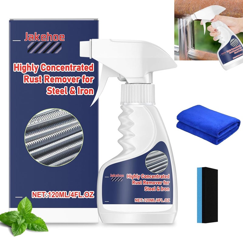 enterlent Heavy Duty Rust Removal for Metal,Multipurpose Rust Remover Spray,Stainless Steel Rust Remover Cleaner,Powerful Steel Rust Removal,Rust Converter for Various Metals Furniture - Image 1